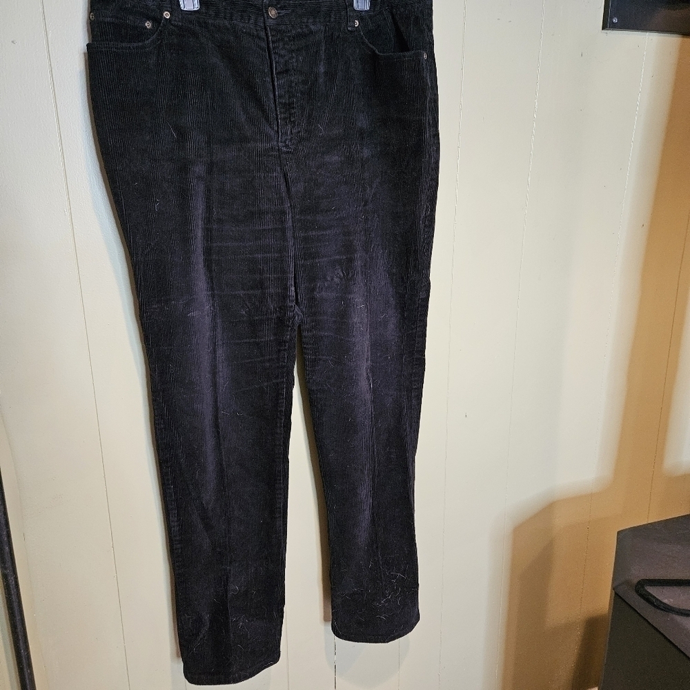 Newport News Black Corduroy Pants, Size 20T